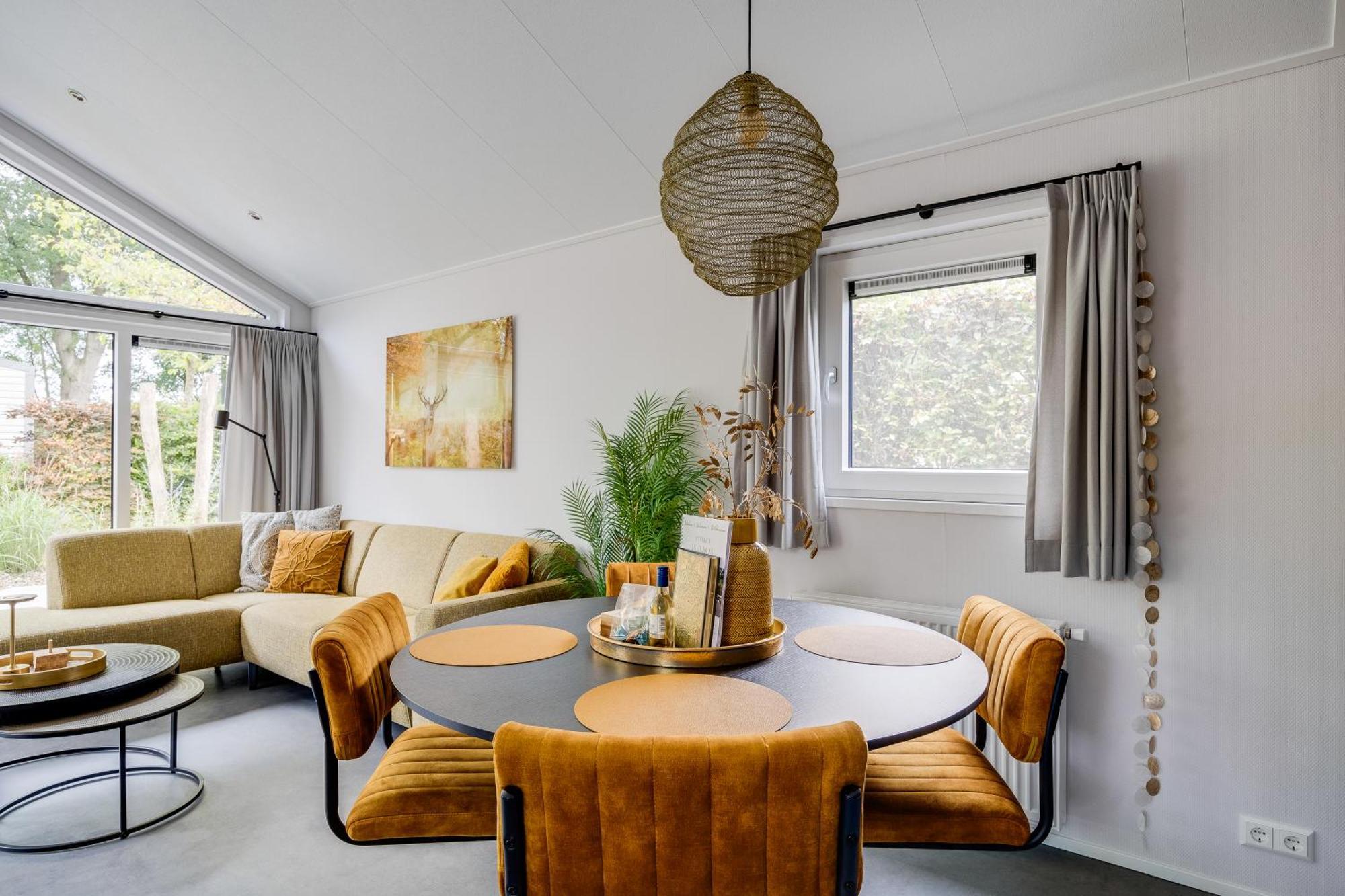 Modern Ingericht Chalet Op Groen Park Op De Veluwe Epe Esterno foto