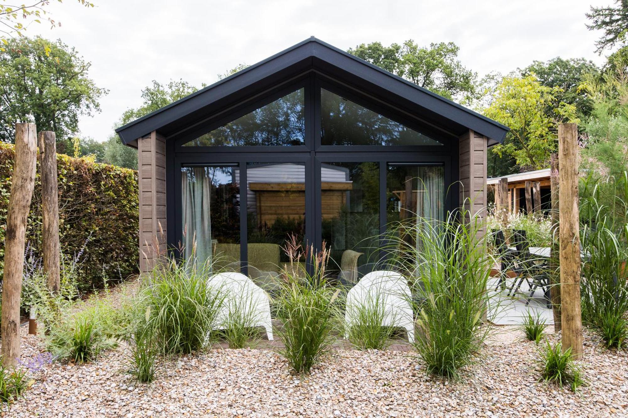 Modern Ingericht Chalet Op Groen Park Op De Veluwe Epe Esterno foto