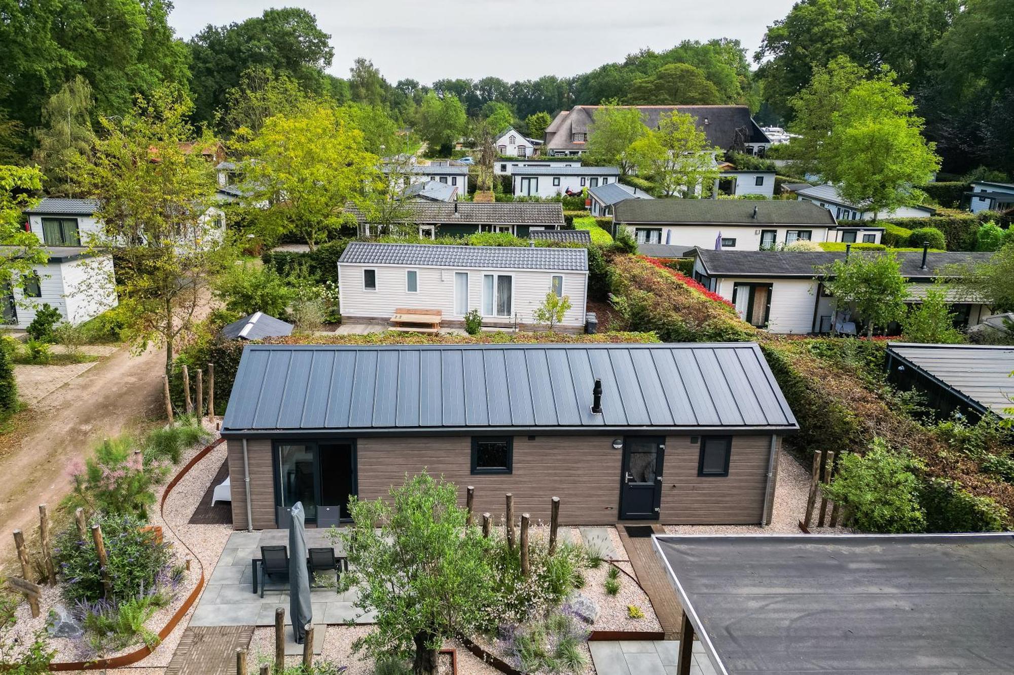 Modern Ingericht Chalet Op Groen Park Op De Veluwe Epe Esterno foto
