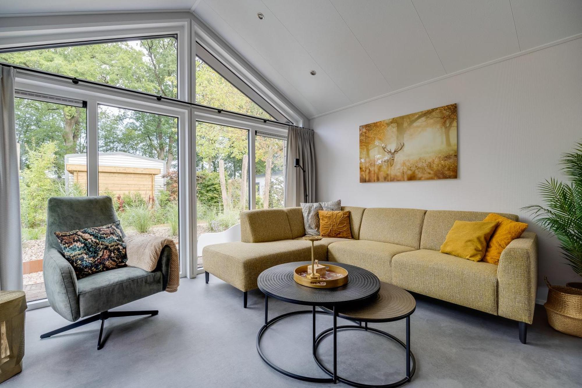 Modern Ingericht Chalet Op Groen Park Op De Veluwe Epe Esterno foto
