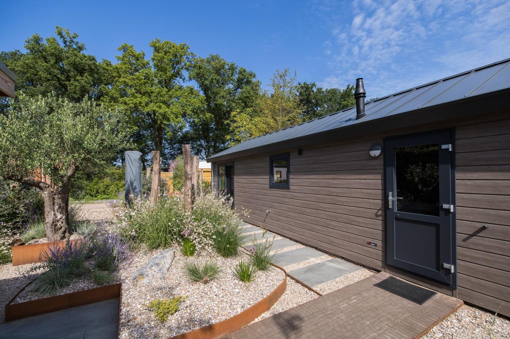 Modern Ingericht Chalet Op Groen Park Op De Veluwe Epe Esterno foto