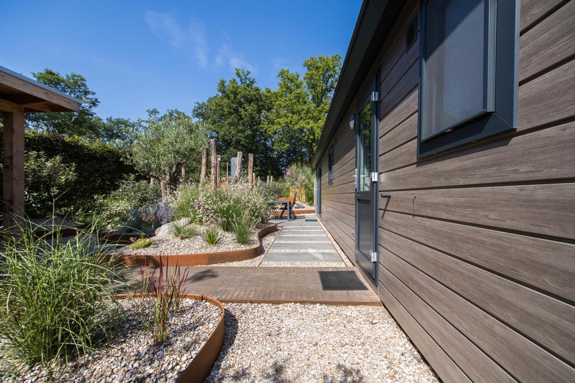 Modern Ingericht Chalet Op Groen Park Op De Veluwe Epe Esterno foto