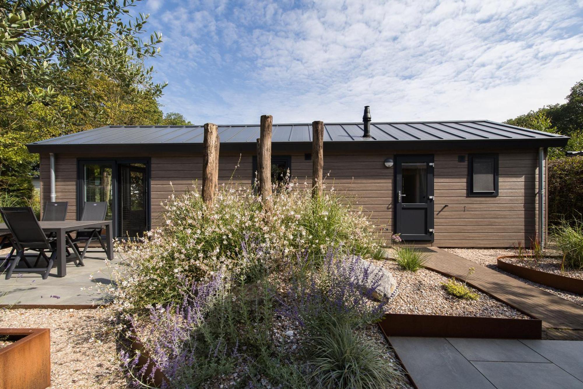 Modern Ingericht Chalet Op Groen Park Op De Veluwe Epe Esterno foto