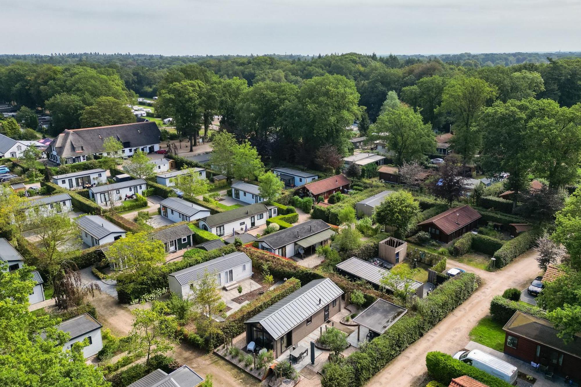 Modern Ingericht Chalet Op Groen Park Op De Veluwe Epe Esterno foto