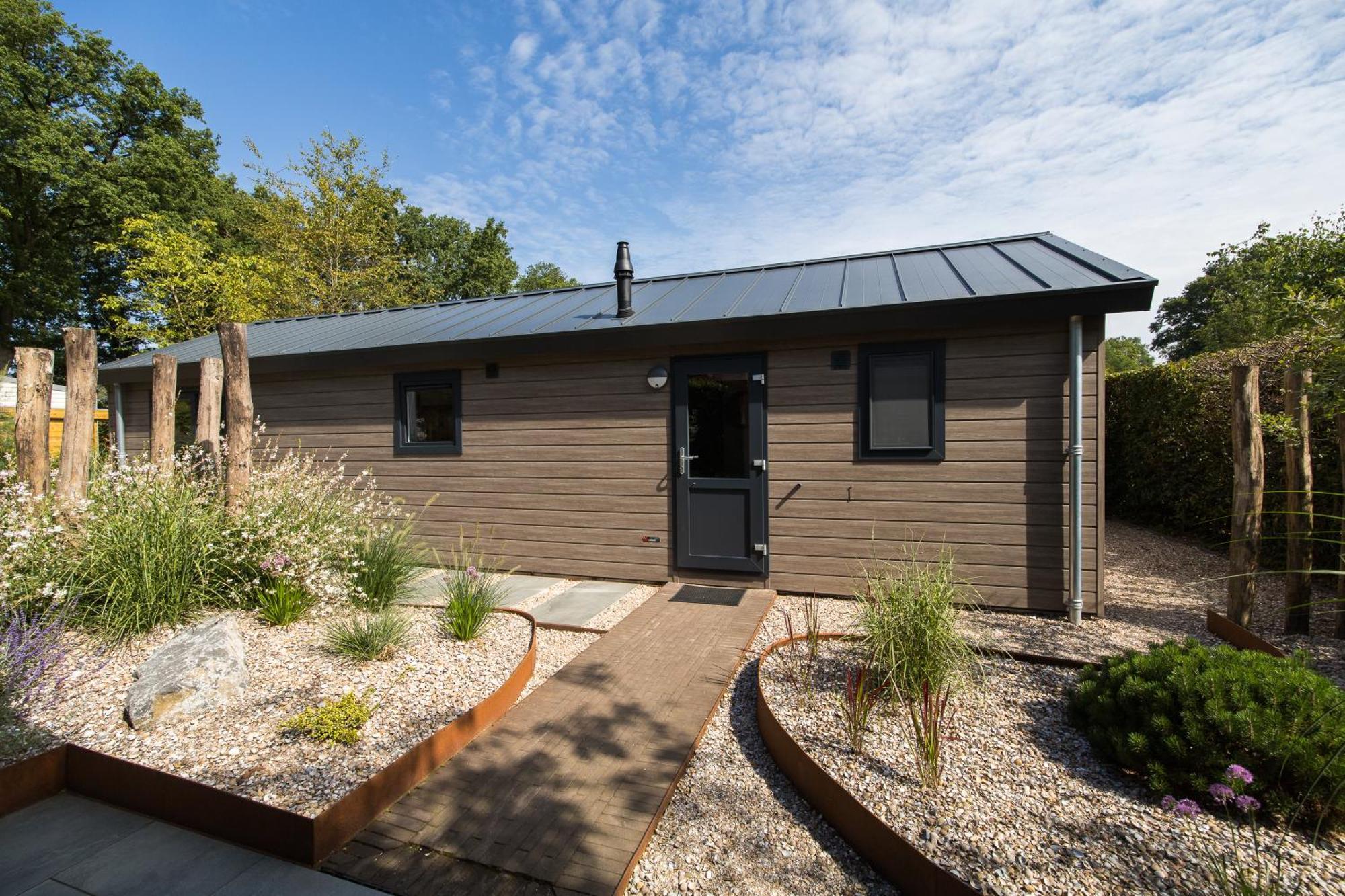 Modern Ingericht Chalet Op Groen Park Op De Veluwe Epe Esterno foto