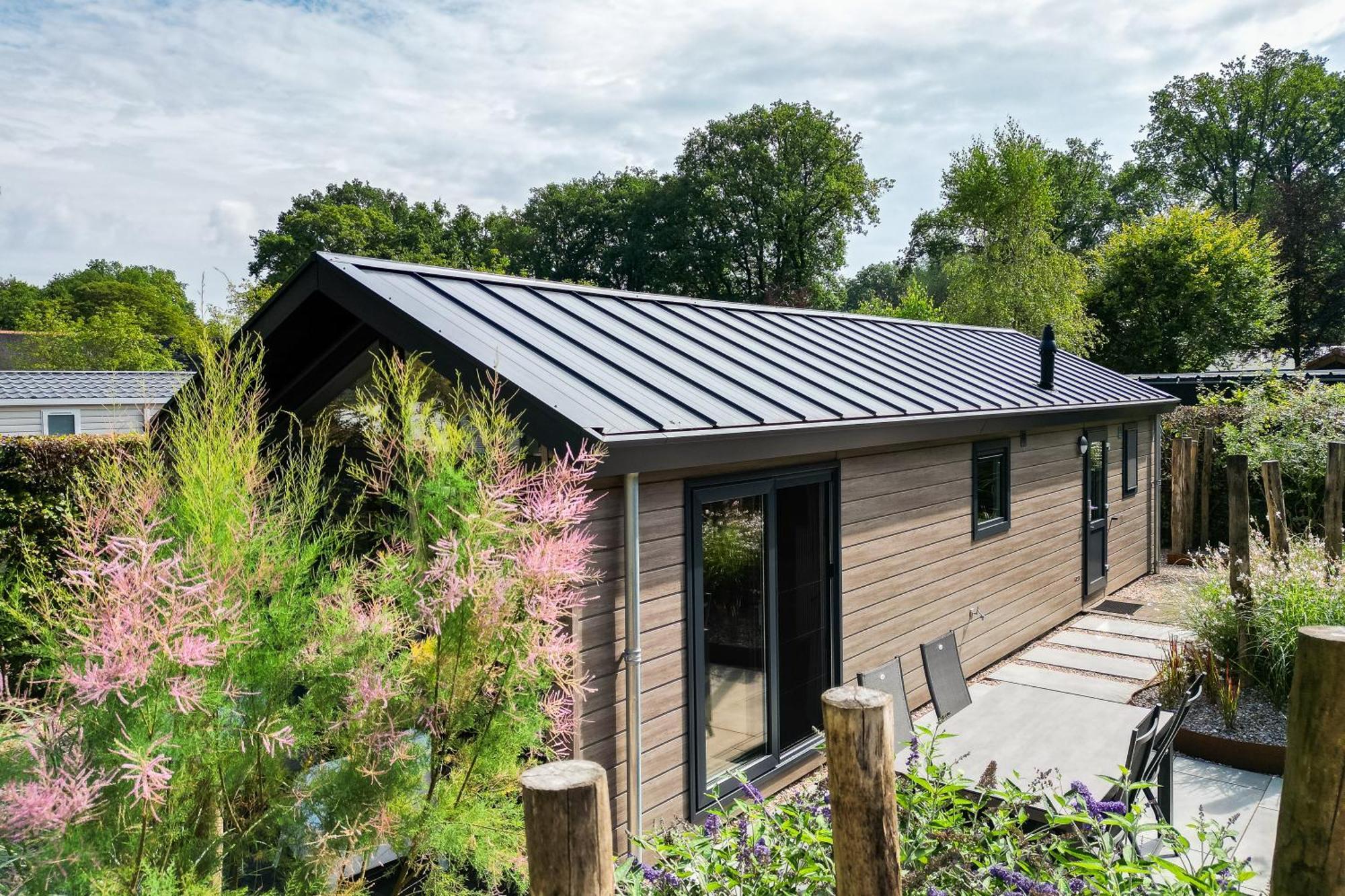 Modern Ingericht Chalet Op Groen Park Op De Veluwe Epe Esterno foto