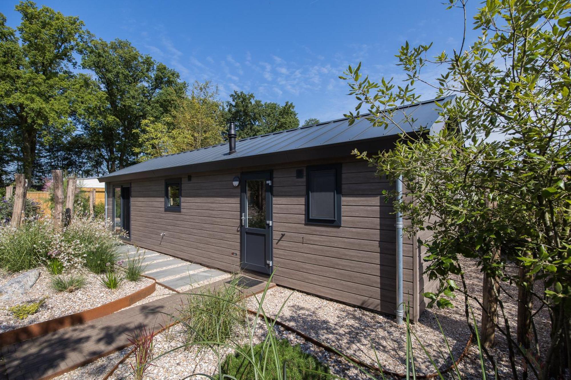 Modern Ingericht Chalet Op Groen Park Op De Veluwe Epe Esterno foto