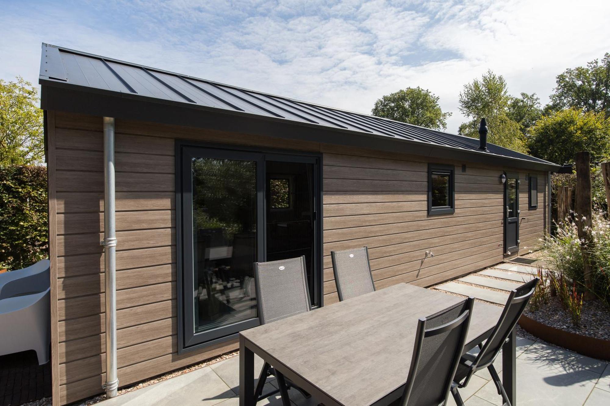 Modern Ingericht Chalet Op Groen Park Op De Veluwe Epe Esterno foto